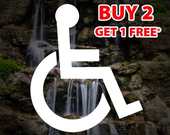 Handicap Symbol Decal: Original Wheelchair Logo Sticker