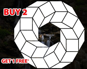 Rhomboid Shape Decal: Geometric Vinyl Sticker