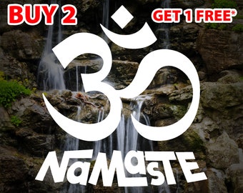 YOGA Decal - OM Symbol Namaste Custom Vinyl Sticker - Fitness, Meditation, Mantra, Zen