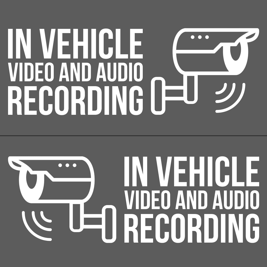 In Vehicle Audio and Video Recording Vinyl Decal Stickers 4X Etsy