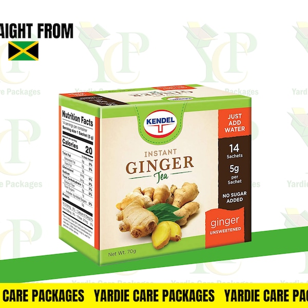 Kendel Instant Ginger Tea Unsweetened Sugar-Free Shipping