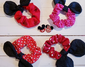 Mouse ears inspired Scrunchies Mickey Minnie Disney