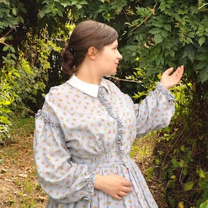1860 day dress/TO ORDER/Victorian day dress/Second empire dress/day dress/Civil war dress/Frontier dress/Civil war sheer dress