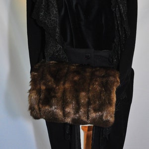 False fur sleeve 1860-1900/ Colonial muff/Victorian muff/Edwardian Muff/Victorian sleeve/sleeve 18em