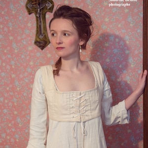 brassiere 1st empire/regency short stays/corset 1st empire/regency corset/brassière 1810/1810s stays