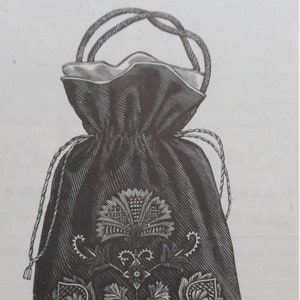 Theater Bag La Mode Illustrée 1885/PDF pattern to download
