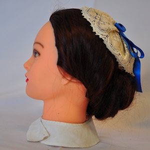 1880 day headdress/Victorian day cap/1880s ladies cap