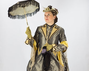 1875 Victorian set/A LA order/Victorian dress/bustle dress/1870s dress
