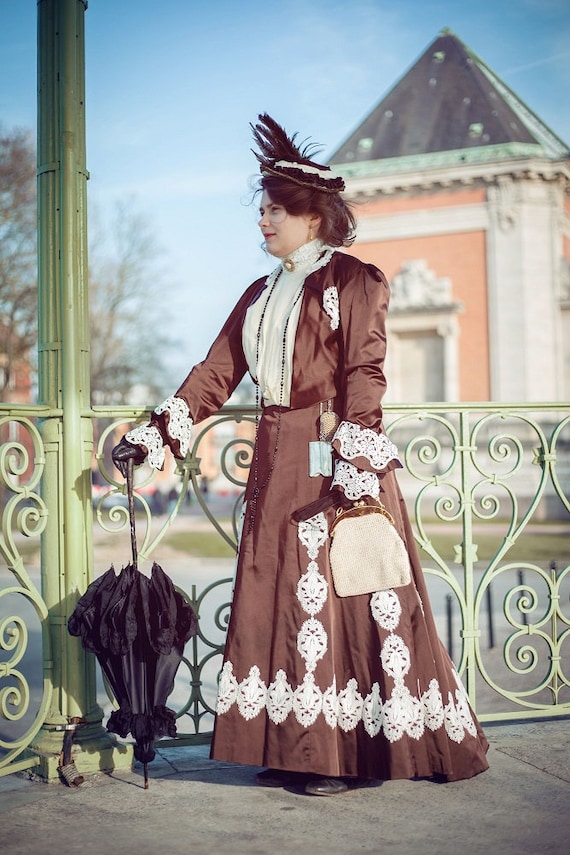 Robe 1900 commande personnalisée/ Robe belle époque/Edwardian