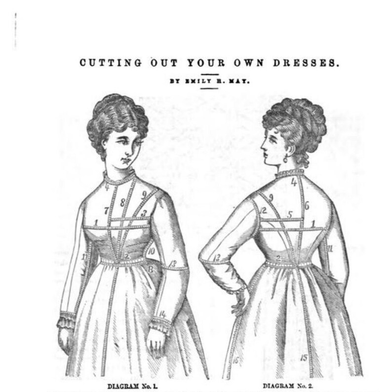 1875 Victorian Dress/bustle Dress/1870s