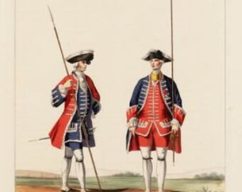 スイス衛兵の制服/小物 1750-1770/フランス スイス衛兵 18世紀 ルイ15