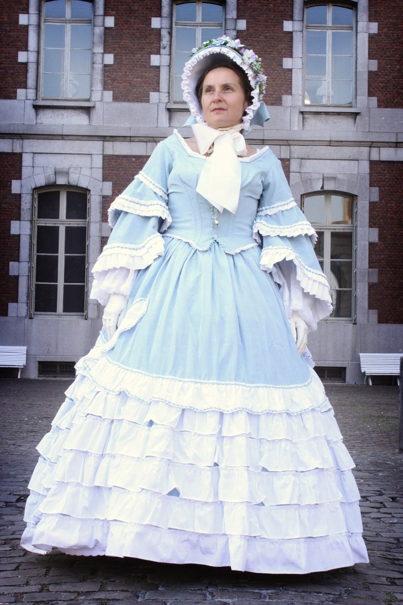 1860 Custom Gown / Dress Second Empire/victorian Dress Custom Etsy