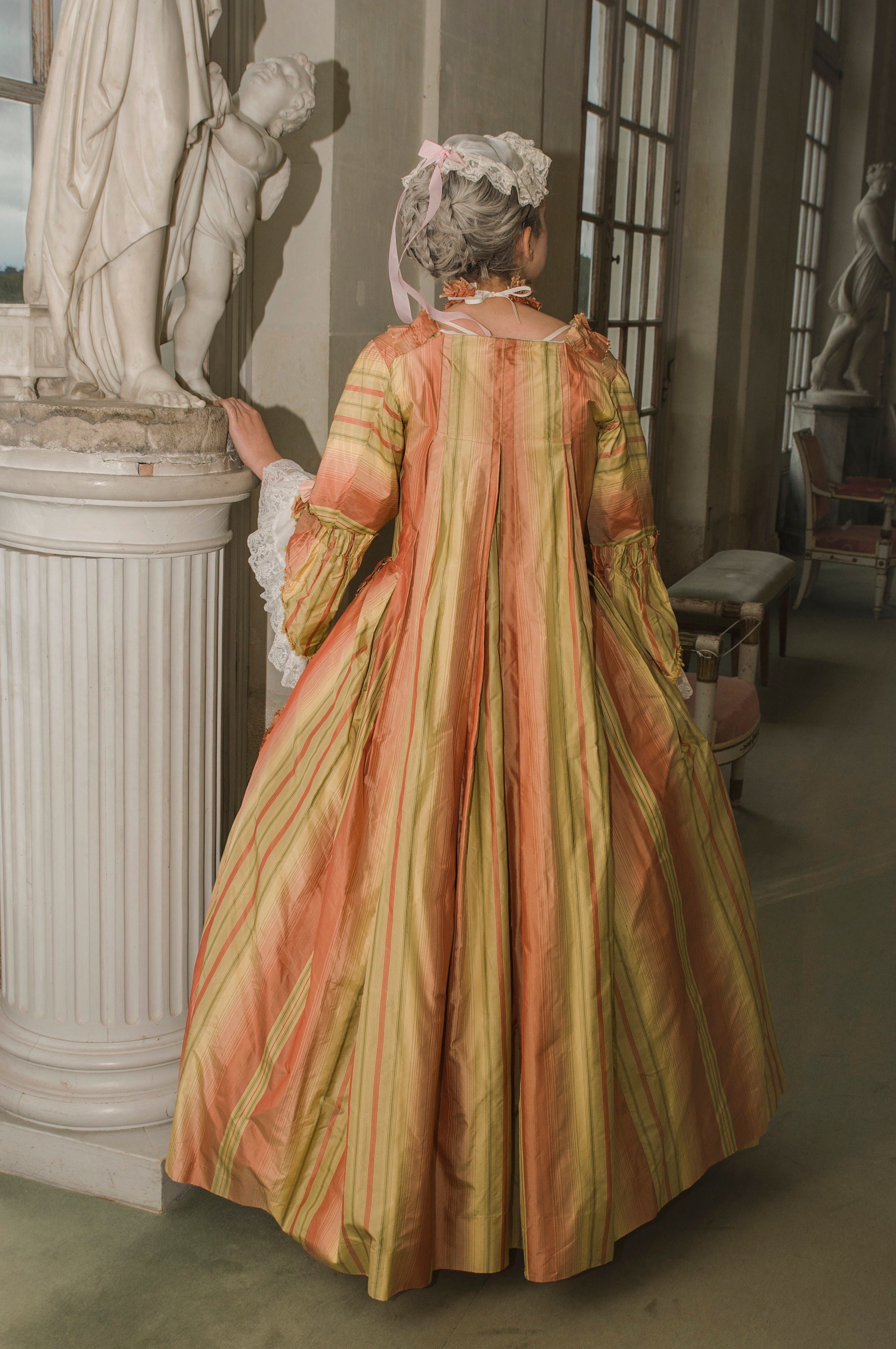 French Louis XV Dress/a LA Commande/basket Dress/1750 Dress/18th