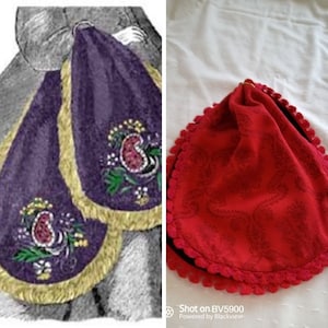 19th century travel bag medium model/Victorian travel bag/civil war carpet bag/victorian carpet bag/victorian tapestry bag