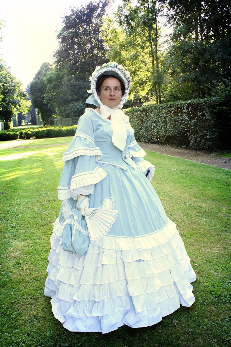 1860 Custom Gown / Dress Second Empire/victorian Dress Custom Etsy