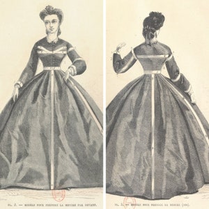 1860 dress/ TO ORDER/Second empire dress/victorian dress/1860s dress/civil war dress/Civil war sheer dress image 10