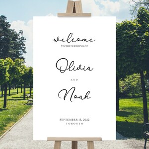 Modern Minimalist Wedding Welcome Sign, Sage Green Welcome Sign - Made to Order Digital File