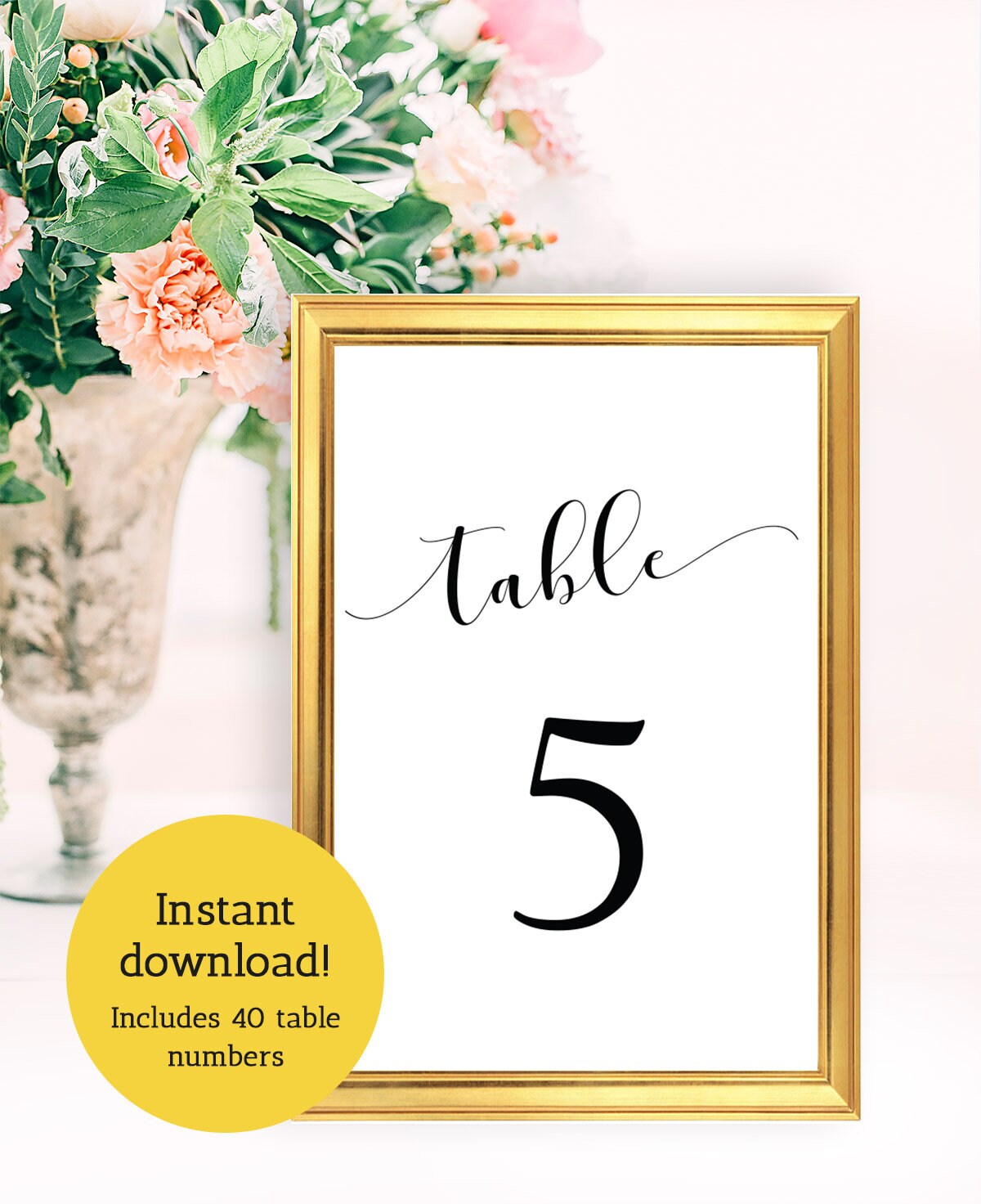 Classic Table Numbers Elegant Table Numbers Minimalist Table Etsy