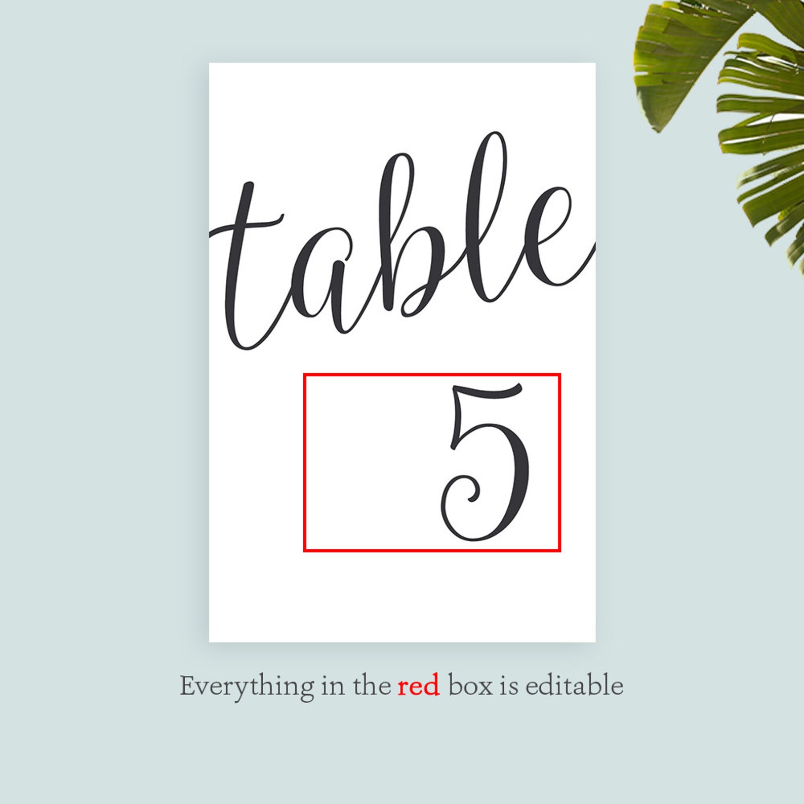 Printable Table Number Template 4x6 Black Printable | Etsy Canada