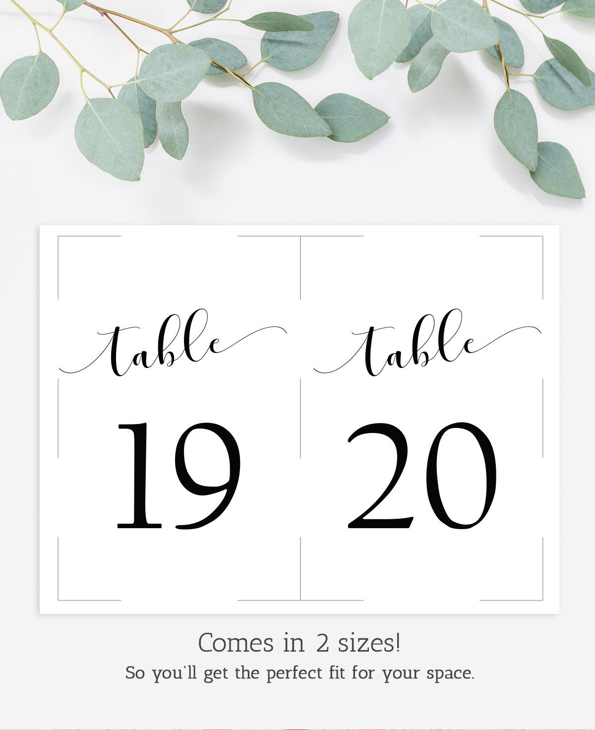 Classic Table Numbers Elegant Table Numbers Minimalist Table Etsy