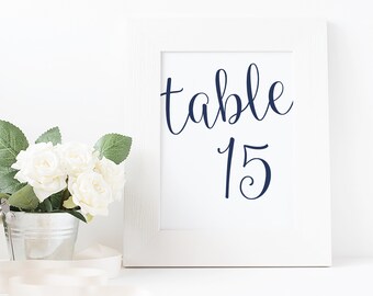 Modèles de numéros de table imprimables, modèles imprimables 4x6 marine, numéro de table auto-imprimable DIY, modèle de numéro de table modifiable TÉLÉCHARGEMENT INSTANTANÉ