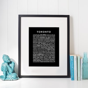 Impression de typographie de quartier de Toronto Ontario