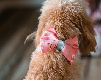 Cookies and Milk Dog Bowtie