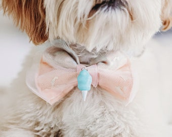 Cotton Candy Dog Bow Tie