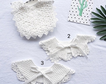 white lace bib