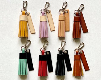 Leather Handmade Tassel Personalised Keyring