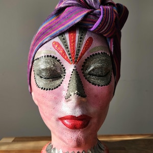 Guatemalan headwrap, Latina fashion, Mayan Textile, Guatemala fashion, Guipil, Chapina, Guate, Purple headwrap, Purple truban, Latina style