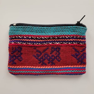 Porte-monnaie guatémaltèque tissé, porte-monnaie zippé, petit porte-monnaie guatémaltèque, fabrication guatémaltèque, porte-monnaie bohème, porte-monnaie Huipil, Mini Hupil