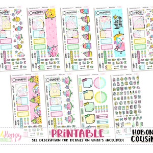 Hobonichi Primo (A5) Kit Diário, Kit de Amigos de Verão, Adesivos Hobonichi Primo, Adesivos Hobonichi, Adesivos de Planejador para Impressão
