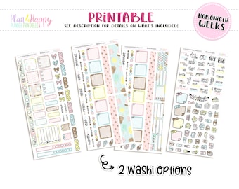 Hobonichi Wochen wöchentliche Kit, Popsicles wöchentliche Kit, Hobonichi Wochen Aufkleber, Hobo Wochen, Hobonichi Aufkleber