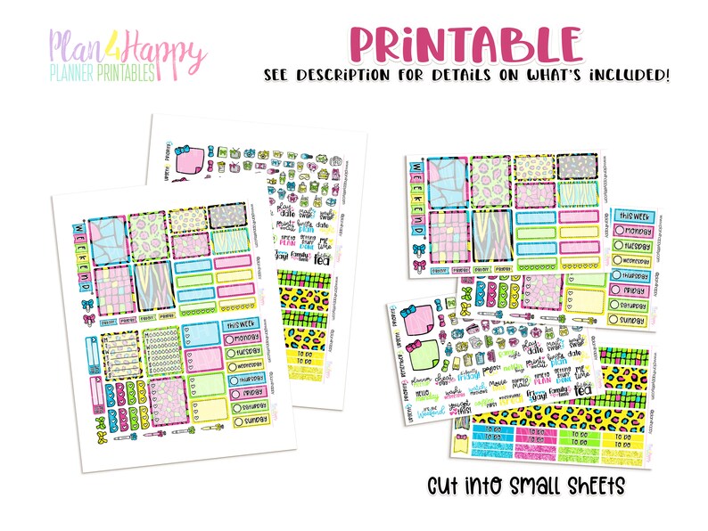 WILD 9 COLLAB Printable Weekly Kit Vertical Planner Weekly Etsy