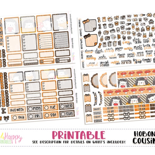 Printable Cousin Planner Kit Christmas Hobonichi Weekly - Etsy