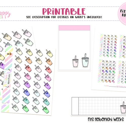 Printable Planner Stickers Tiny Script Stickers Fits Micro | Etsy
