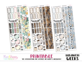Hobonichi Weeks Mini Weekly Kits, All The Dogs, 3 Mini Weekly Kits, Hobonichi Weeks Stickers, Hobo Weeks, Hobonichi Stickers