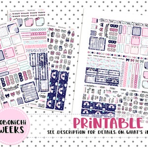 Kit settimanale Hobonichi Weeks, Kawaii Navy Rainbow Kit Hobonichi Weeks, Hobonichi Weeks Stickers, Hobo Weeks, Hobonichi Stickers