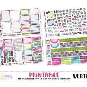 Printable Weekly Kit Vertical Planner Weekly Kit Kawaii - Etsy