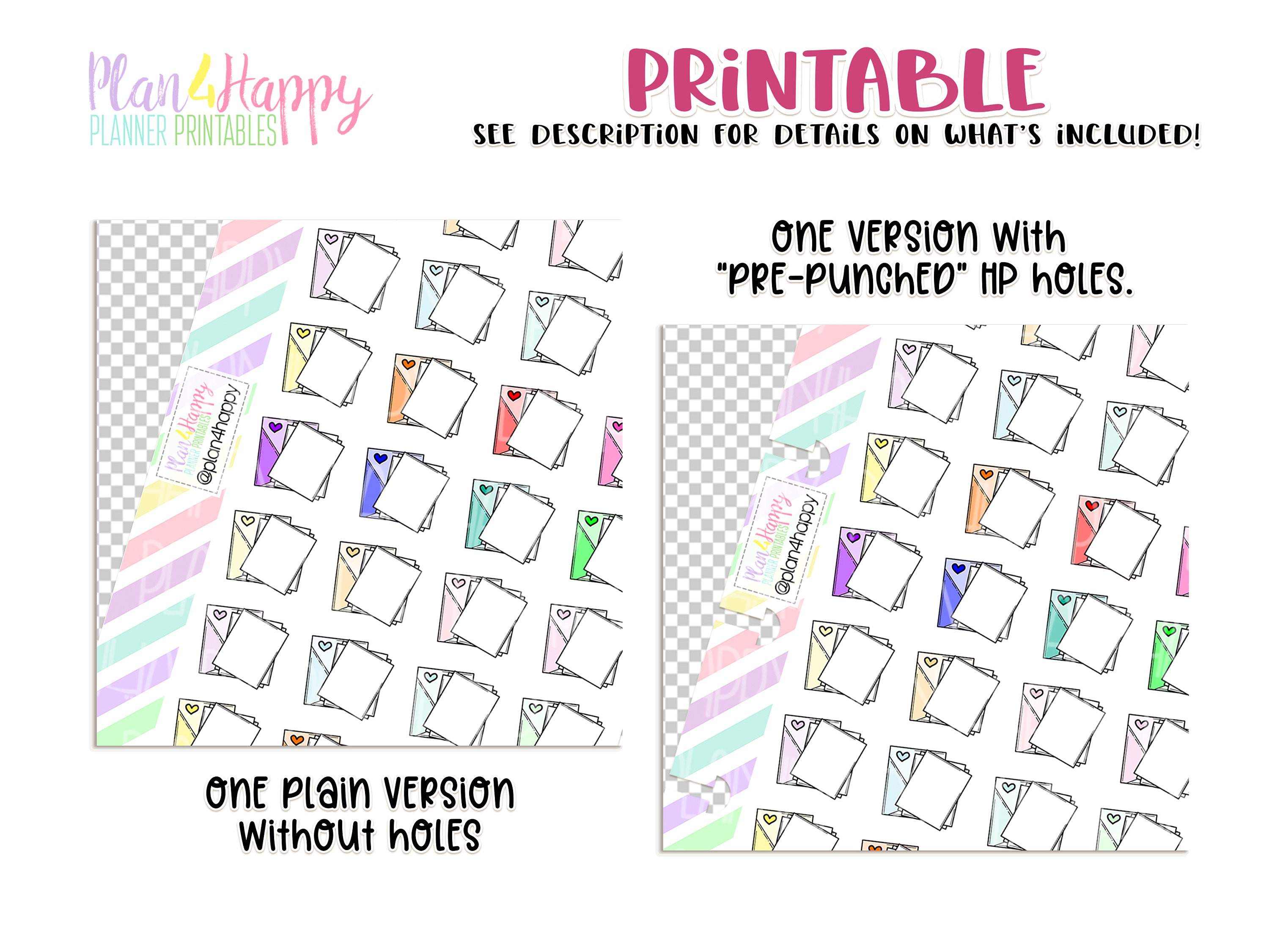 Sticker Paper Printable Planner Stickers Fits Micro Happy | Etsy