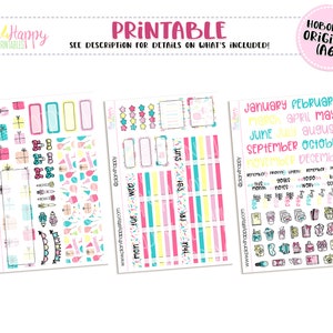Hobonichi originele (A6) maandelijkse kit, maak een wens maandelijkse kit, afdrukbare planner stickers, maandelijkse kit, Hobonichi A6 Japanse versie