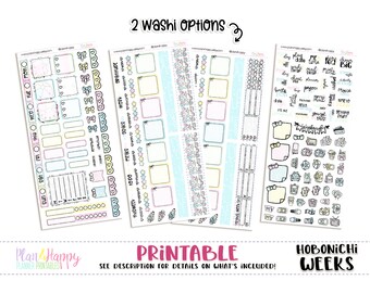 Hobonichi Weeks Weekly Kit, Kawaii Summer Weekly Kit, Hobonichi Weeks Stickers, Hobo Weeks, Hobonichi Stickers