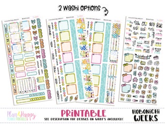 Hobonichi Weeks Weekly Kit, Summer Gnomes Weekly Kit, Hobonichi Weeks Stickers, Hobo Weeks, Hobonichi Stickers