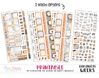 Hobonichi Weeks Weekly Kit, Fall Hedgies Weekly Kit, Hobonichi Weeks Stickers, Hobo Weeks, Hobonichi Stickers