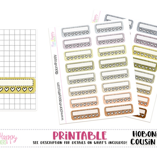 Habit Trackers - Set 03 - Neutral, for Hobonichi Cousin (A5), Printable Planner Stickers, Planner Stickers, Planner Boxes