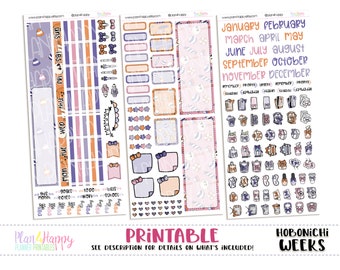 Hobonichi Weeks Monthly Kit, Halloween Candy Hobonichi Weeks Monthly, Printable Planner Stickers, Printable Monthly Kit, Hobonichi