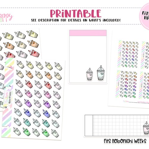 Printable Planner Stickers Tiny Script Stickers Fits Micro | Etsy