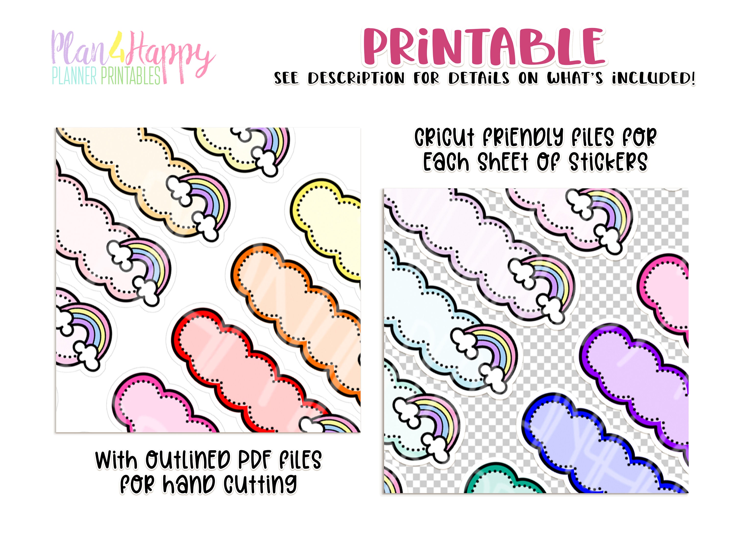 Rainbow Scallop Quarter Boxes, for Standard Vertical Planners ...