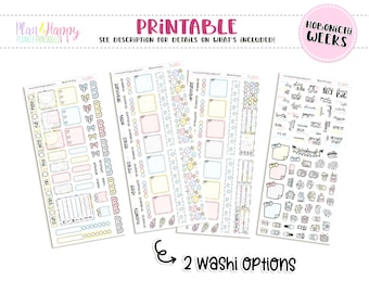 Hobonichi Weeks Weekly Kit, Kawaii Balloons Weekly Kit, Hobonichi Weeks Stickers, Hobo Weeks, Hobonichi Stickers